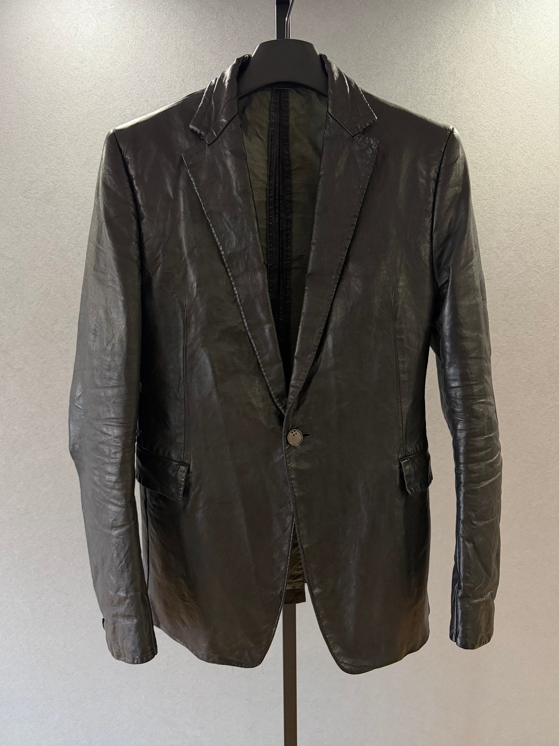 Carol Christian Poell CCP Spine Elbow Kangaroo Leather Blazer