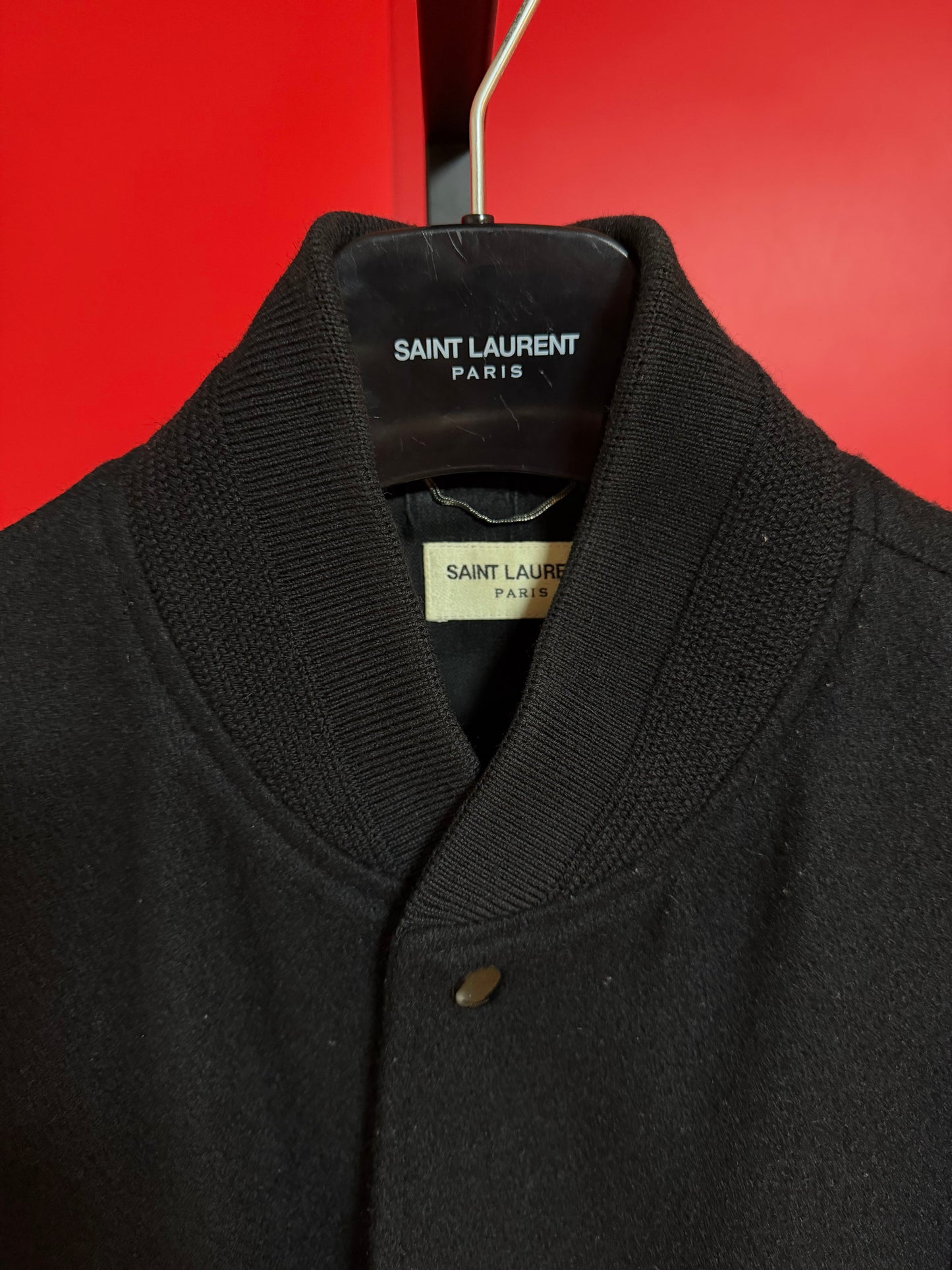 Saint Laurent Paris Black Teddy Jacket