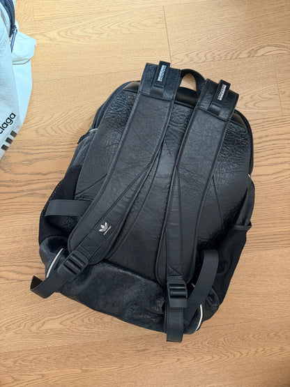 Balenciaga Adidas Green Black Leather Backpack