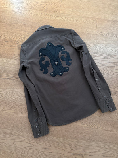 Chrome Hearts Fleur Black Patched Military Shirt