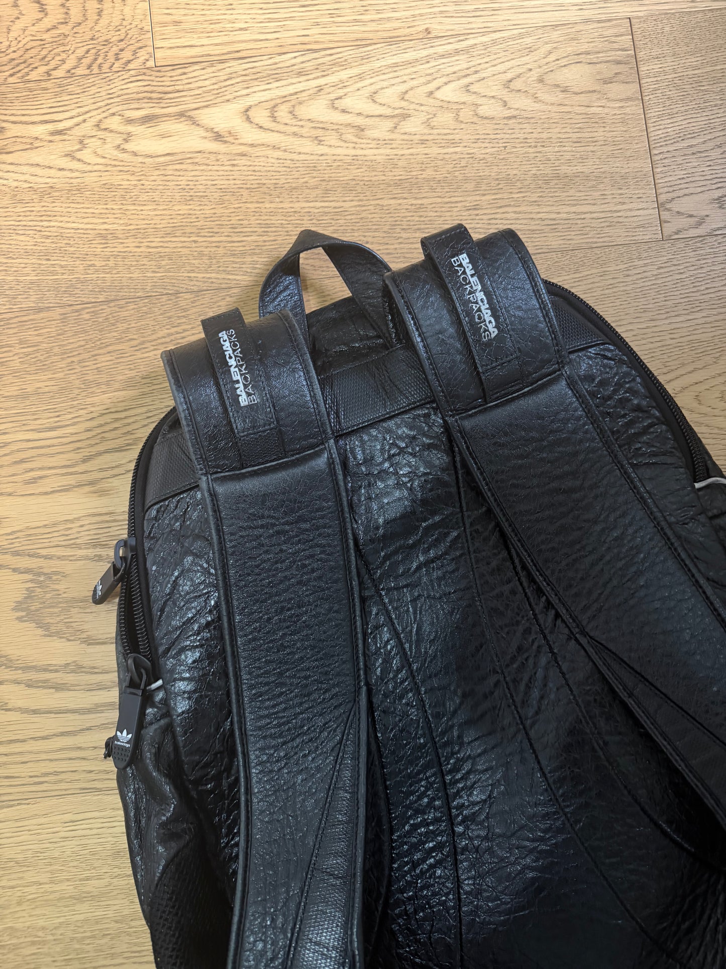 Balenciaga Adidas Black Leather Backpack