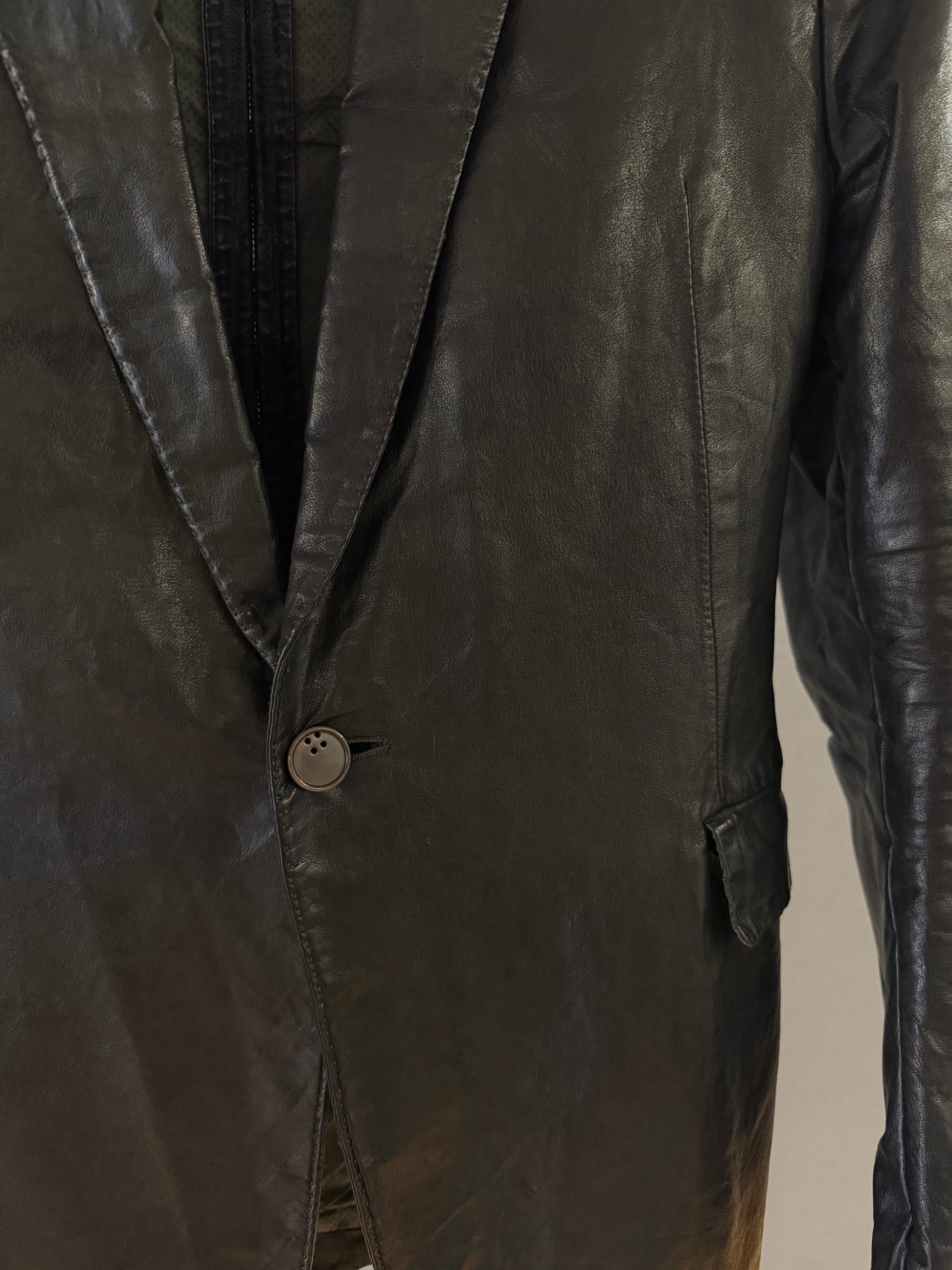 Carol Christian Poell CCP Spine Elbow Kangaroo Leather Blazer