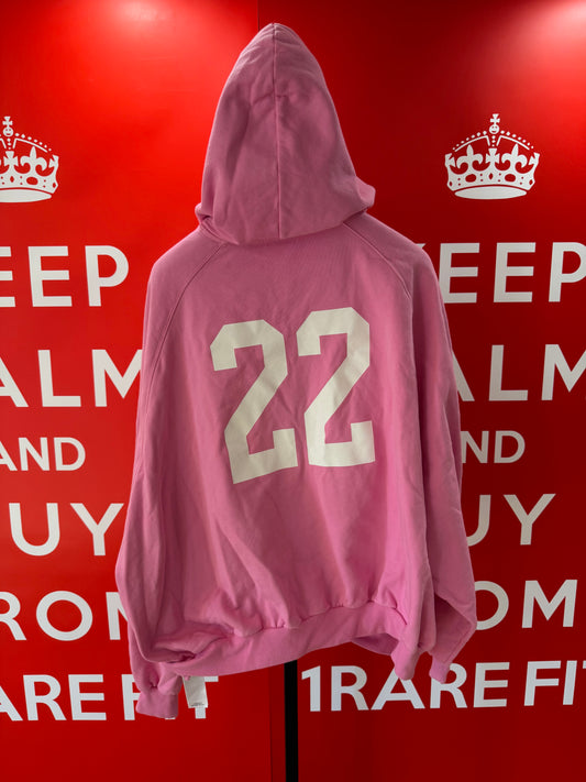 Balenciaga AW21 Pink Polo Zip Hoodie