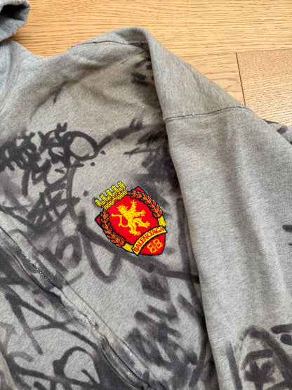 Balenciaga SS23 Grey Graffiti Zip Hoodie