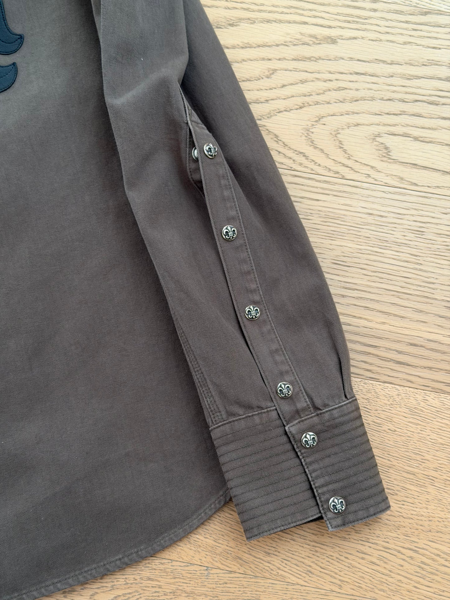 Chrome Hearts Fleur Black Patched Military Shirt