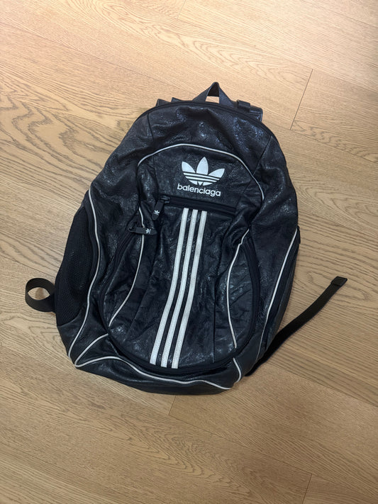 Balenciaga Adidas Black Leather Backpack