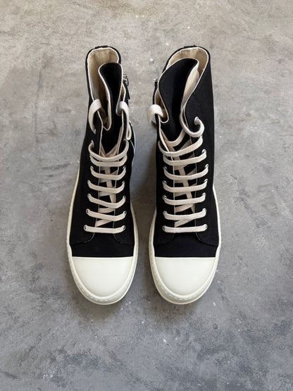 Rick Owens DRKSHDW High Top Canvas Ramones Sneaker