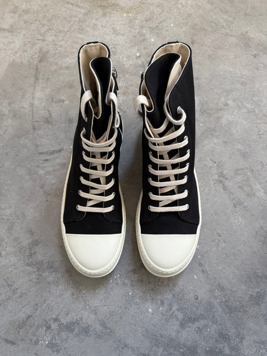 Rick Owens DRKSHDW High Top Canvas Ramones Sneaker