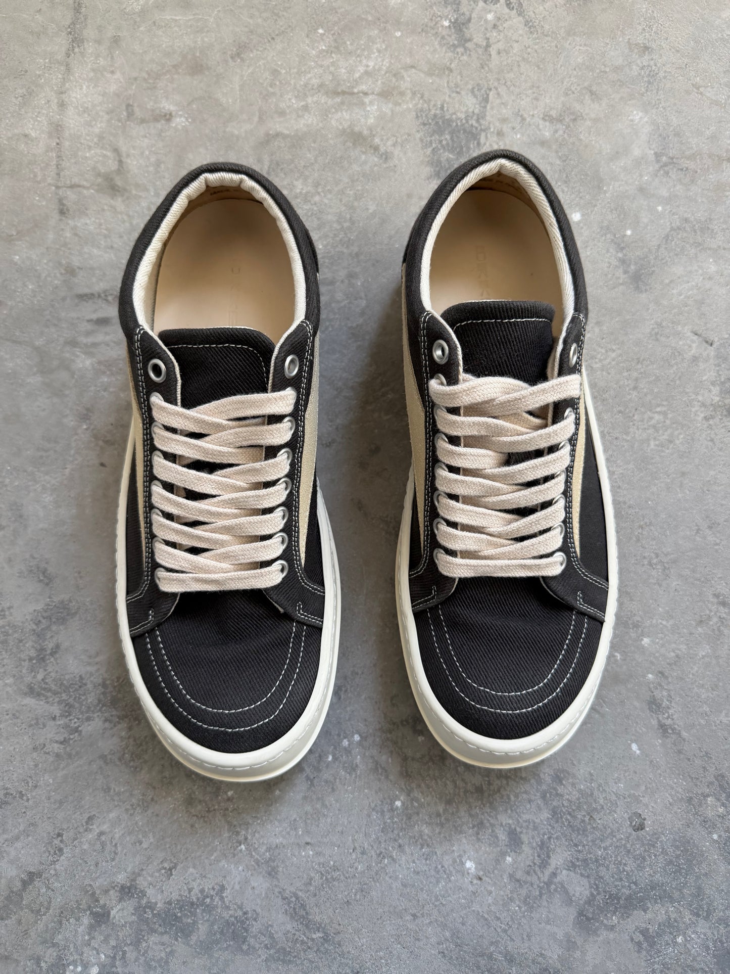 Rick Owens DRKSDHW Lowtop Canvas „Vintage“ Sneaker