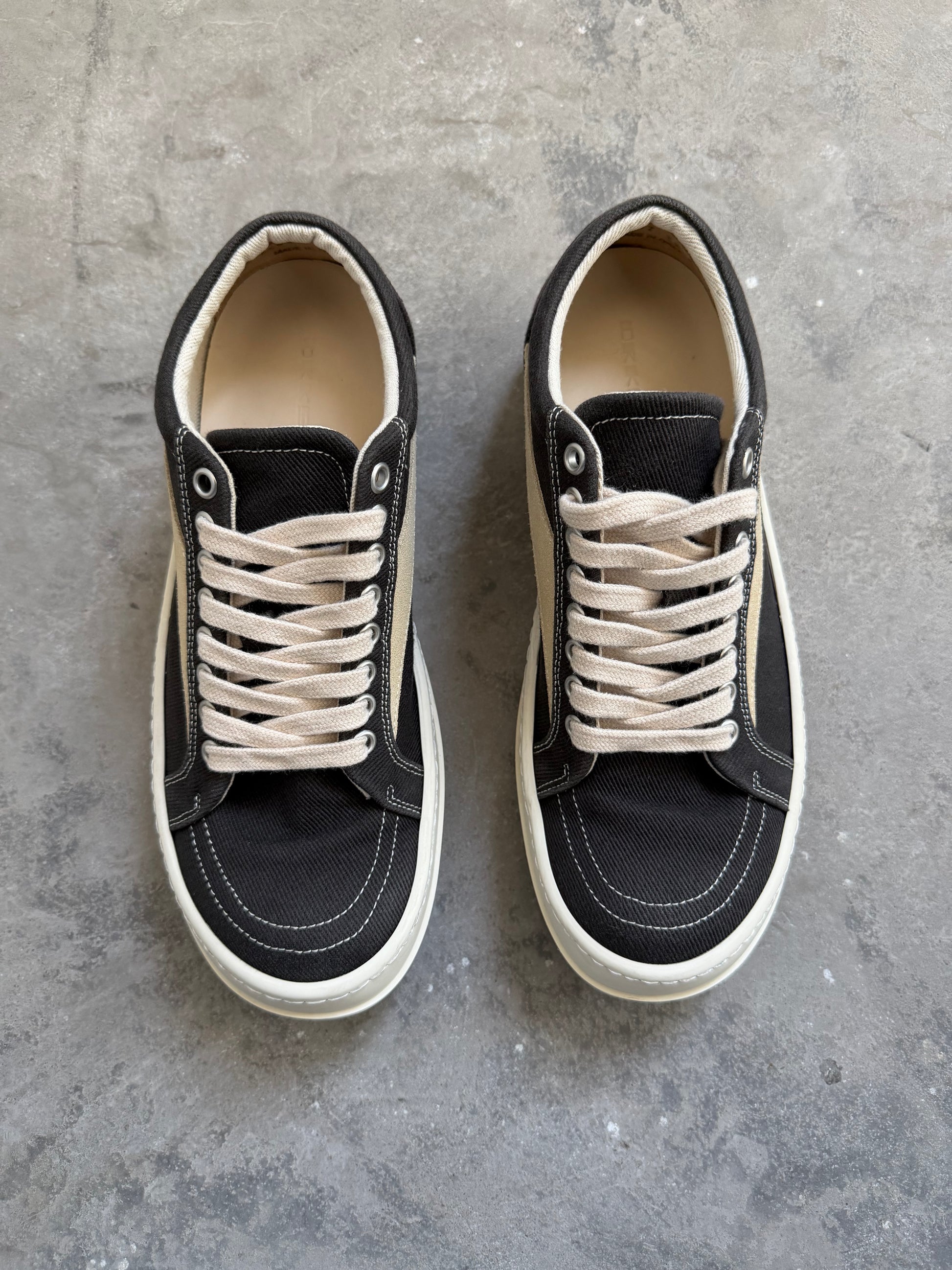 Rick Owens DRKSDHW Lowtop Canvas „Vintage“ Sneaker
