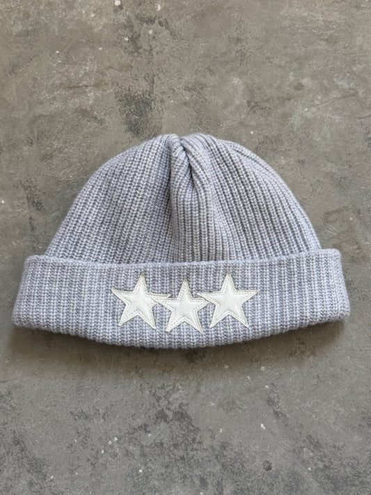 Chrome Hearts Cashmere Three Leather Star Patch Beanie