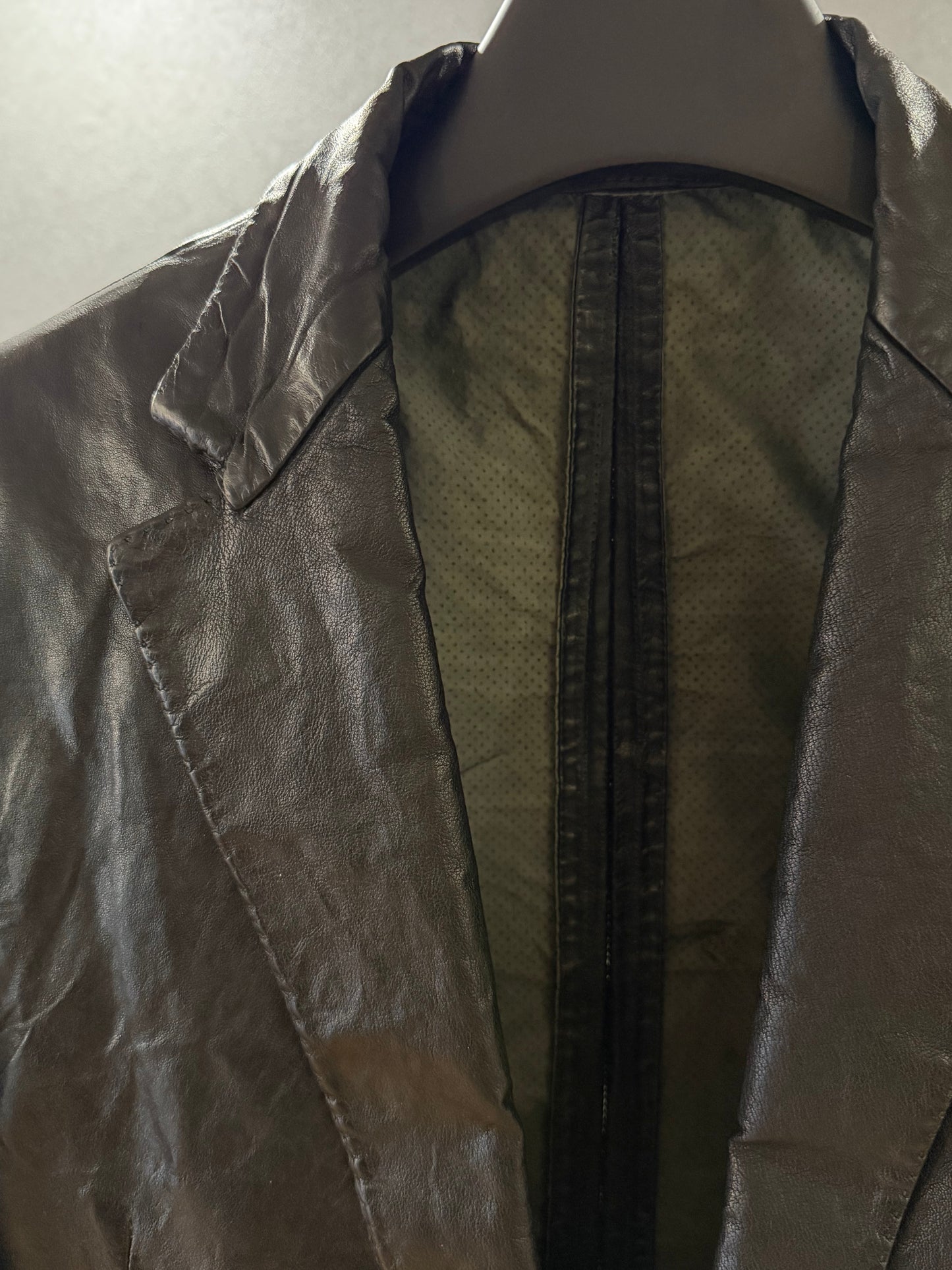 Carol Christian Poell CCP Spine Elbow Kangaroo Leather Blazer