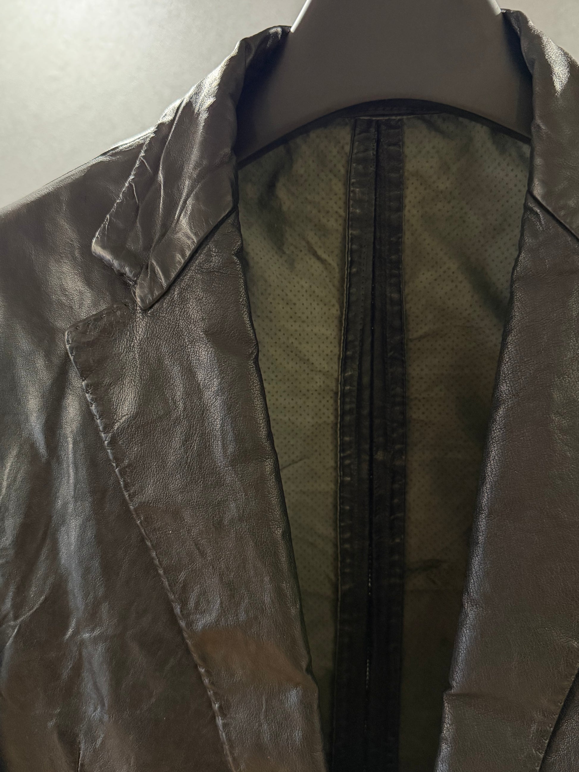 Carol Christian Poell CCP Spine Elbow Kangaroo Leather Blazer