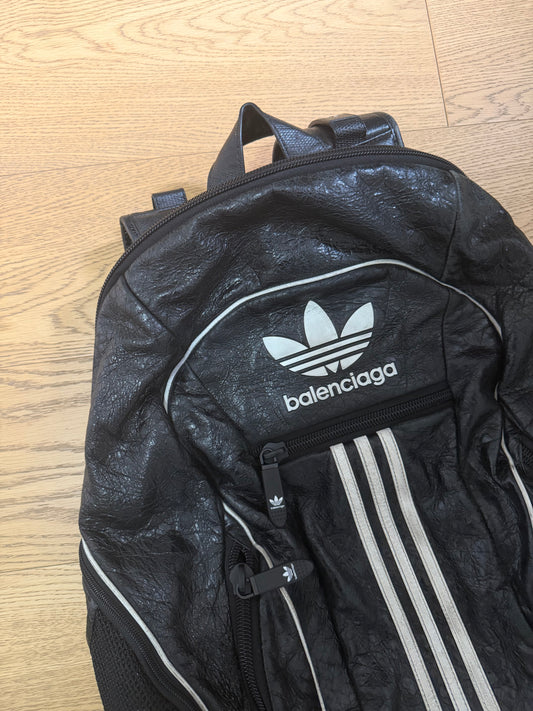 Balenciaga Adidas Black Leather Backpack