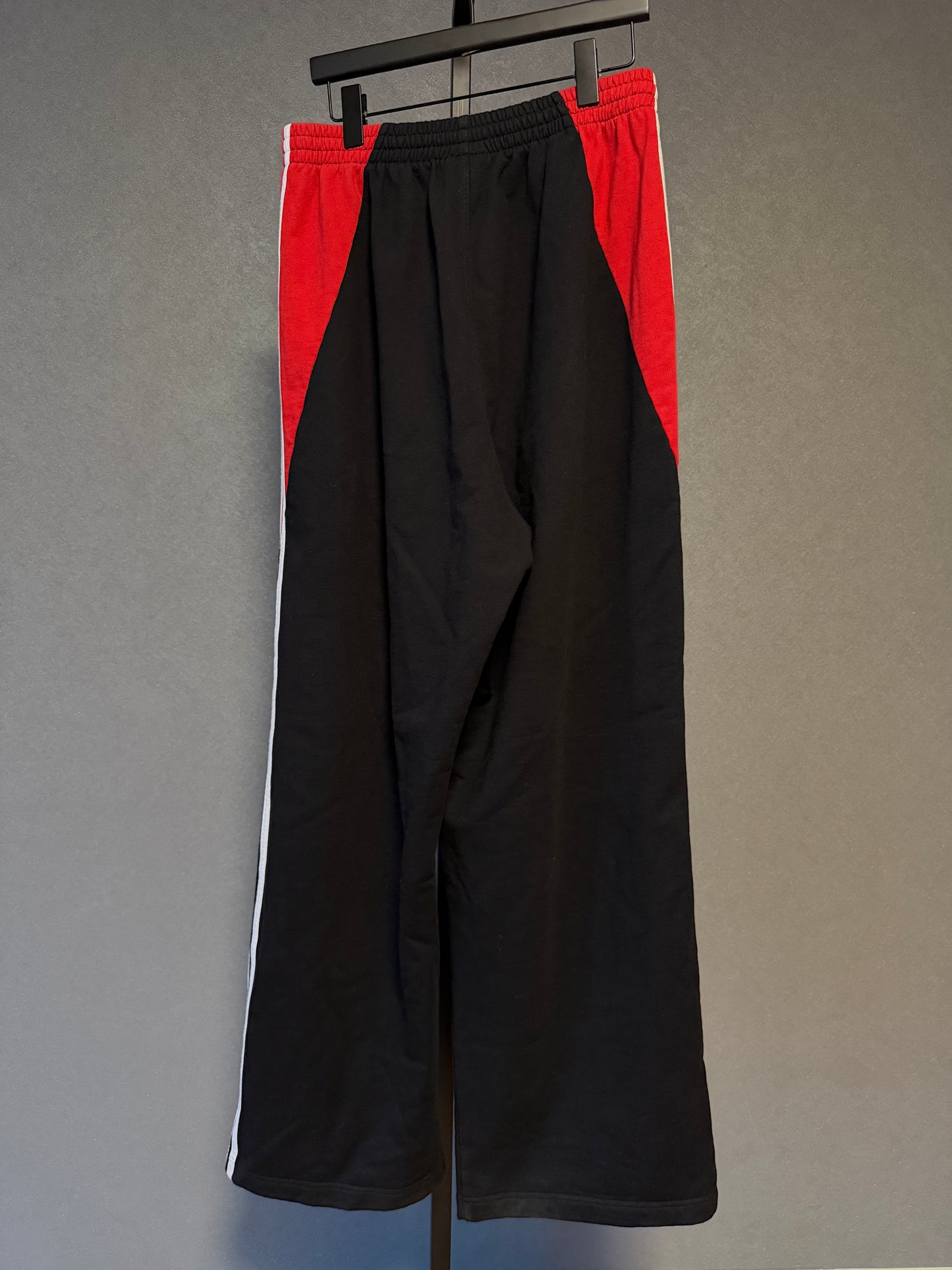Balenciaga x Adidas Oversized Jogger – Red Black Wide-Leg Track Pants SZ.M