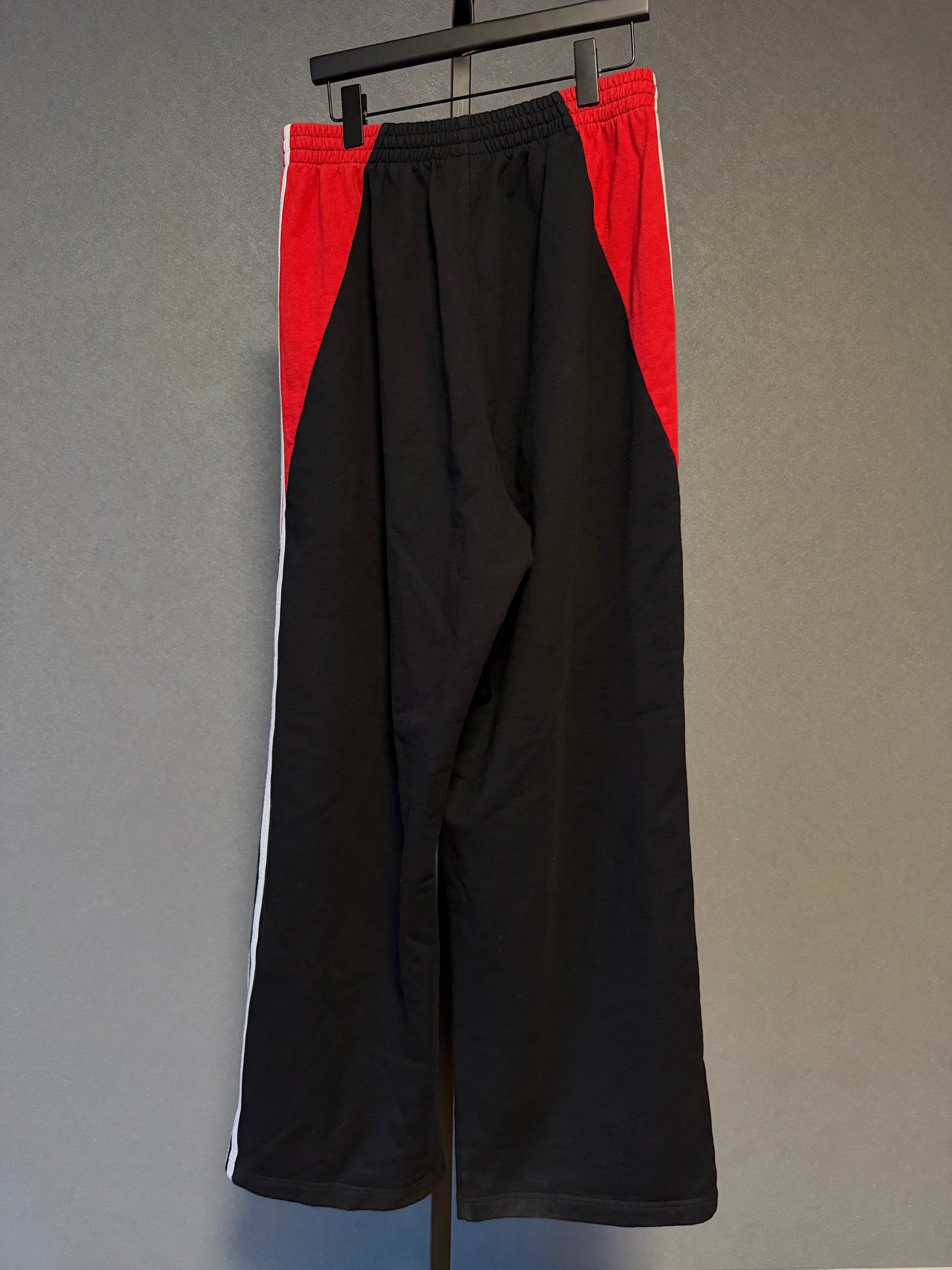 Balenciaga x Adidas Oversized Jogger – Red Black Wide-Leg Track Pants SZ.M