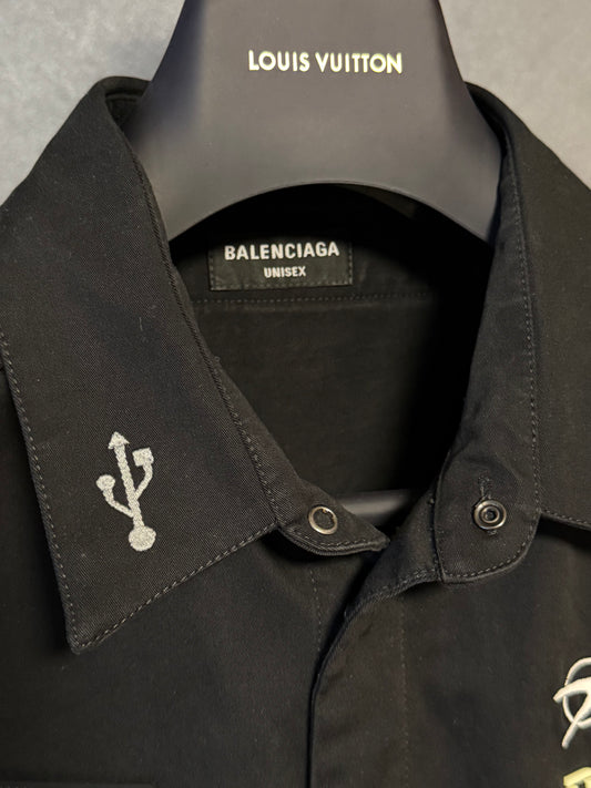 Balenciaga AW21 Gamer Shirt in black