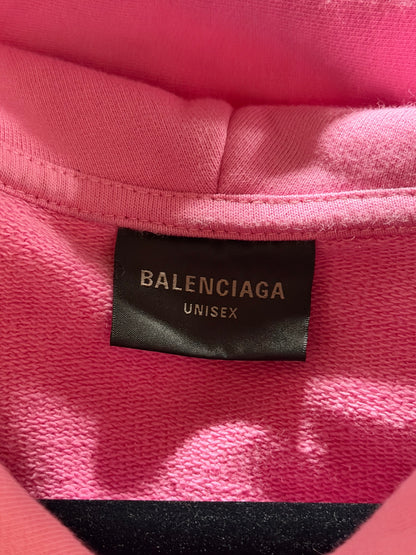 Balenciaga FW22 Pink Polo Zip-Up Hoodie Oversized SZ.2