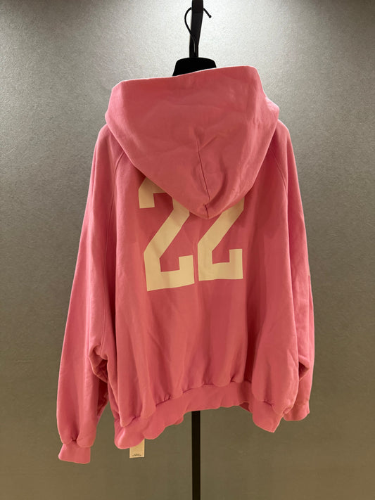 Balenciaga FW22 Pink Polo Zip-Up Hoodie Oversized SZ.2