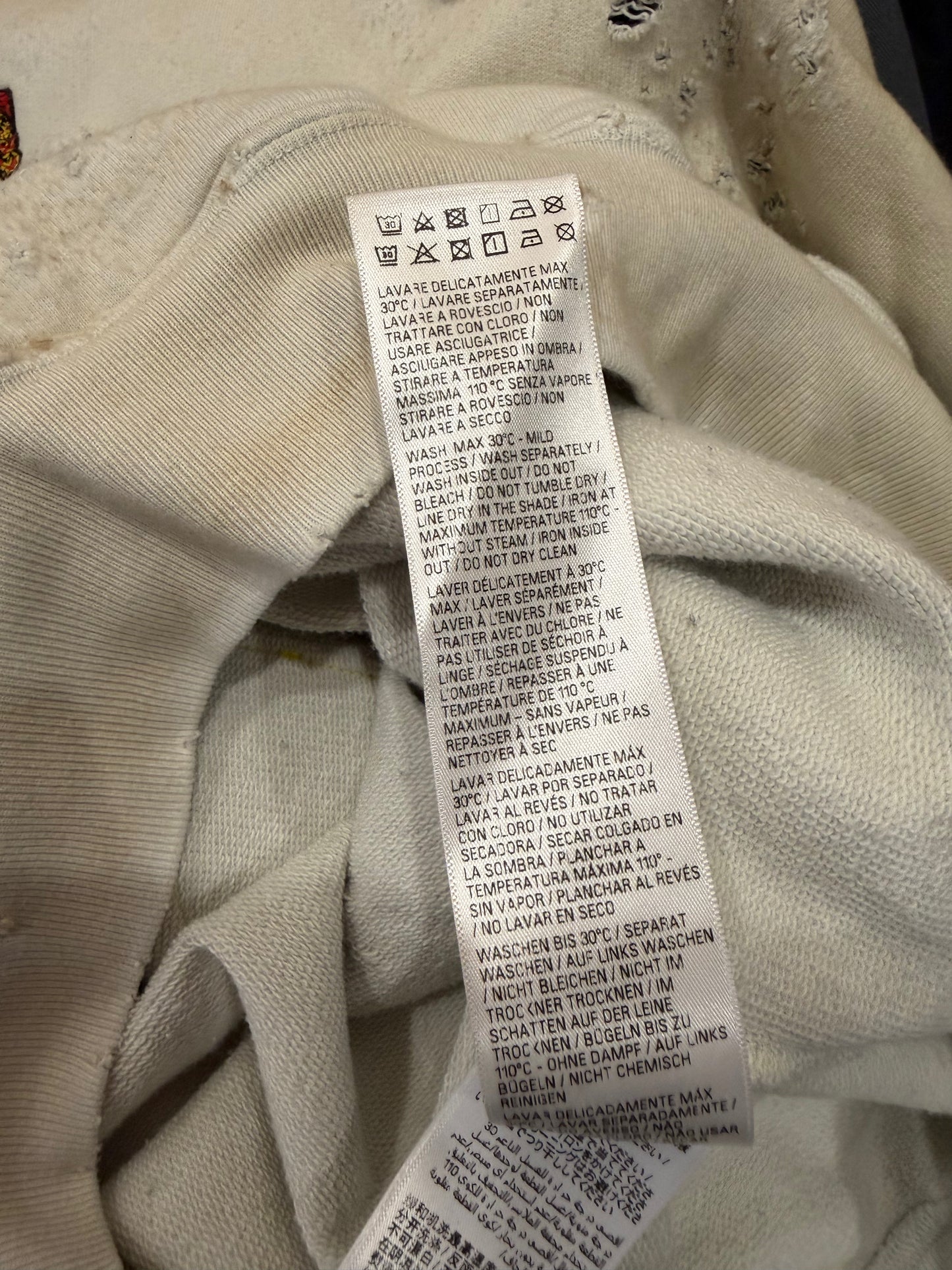 Balenciaga Oversized White Graffiti Skater Hoodie SZ.1