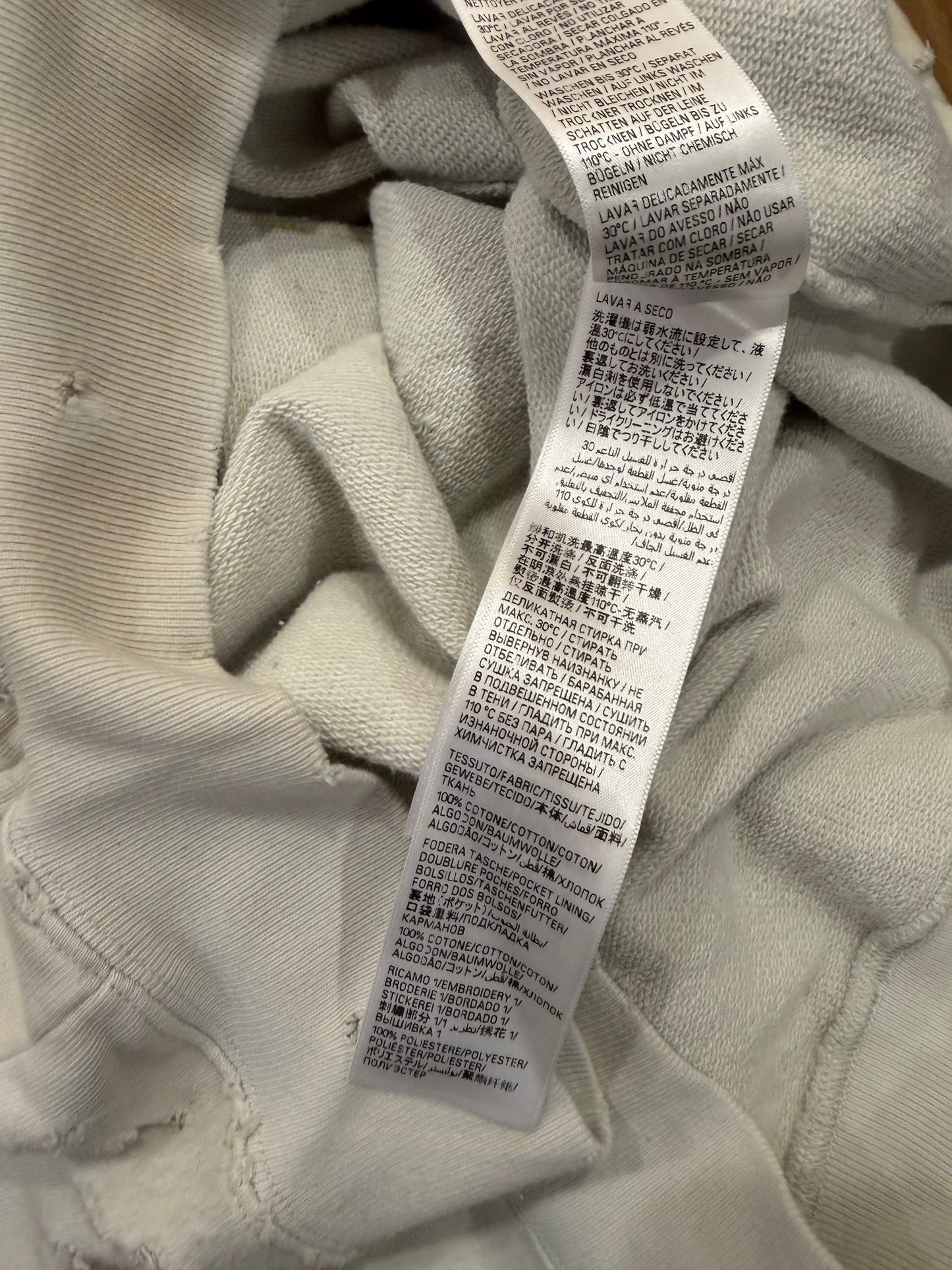 Balenciaga Oversized White Graffiti Skater Hoodie SZ.1