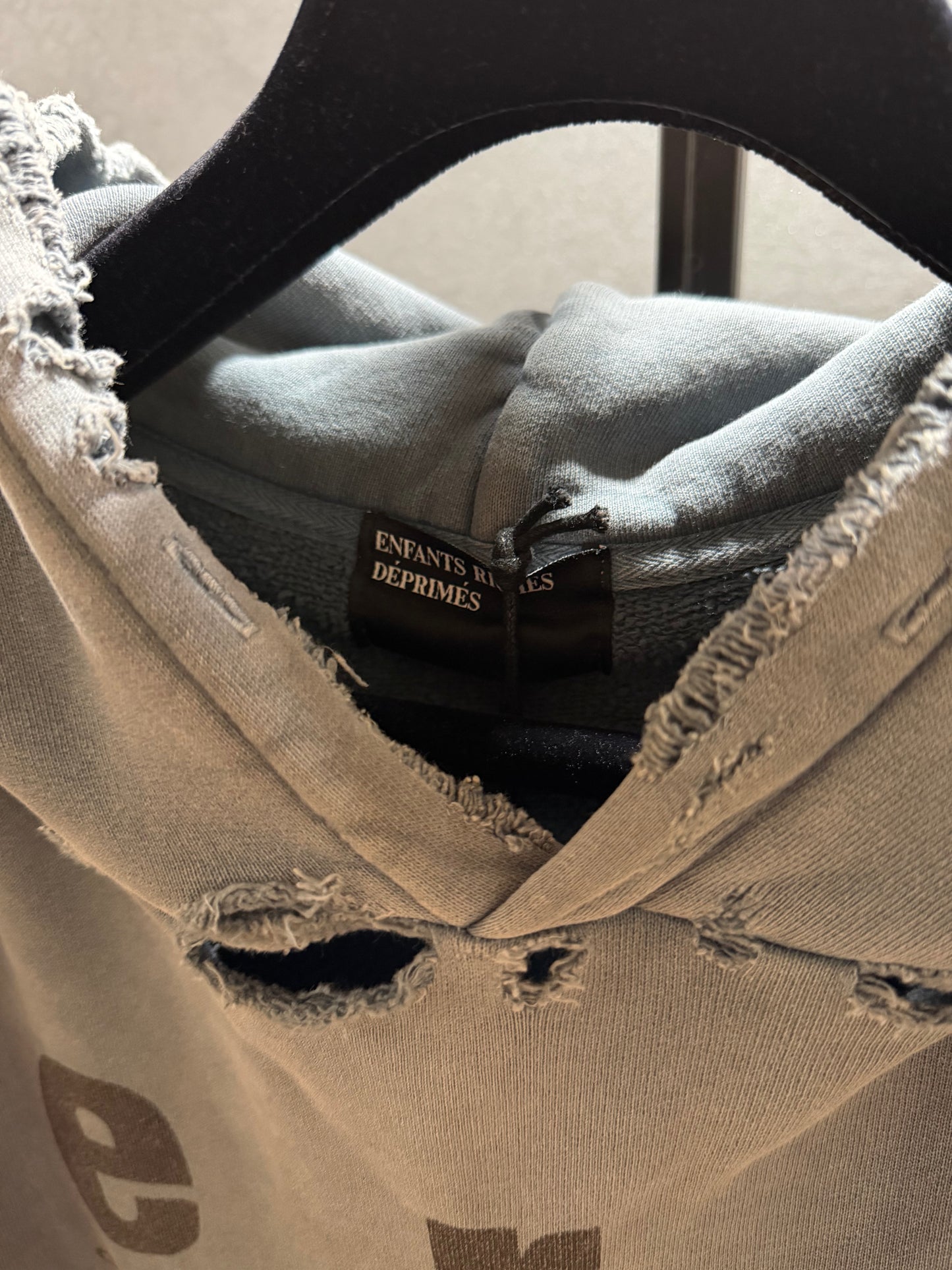 Enfants Riches Déprimés Destroyed Schoolgirl Hoodie SZ.L