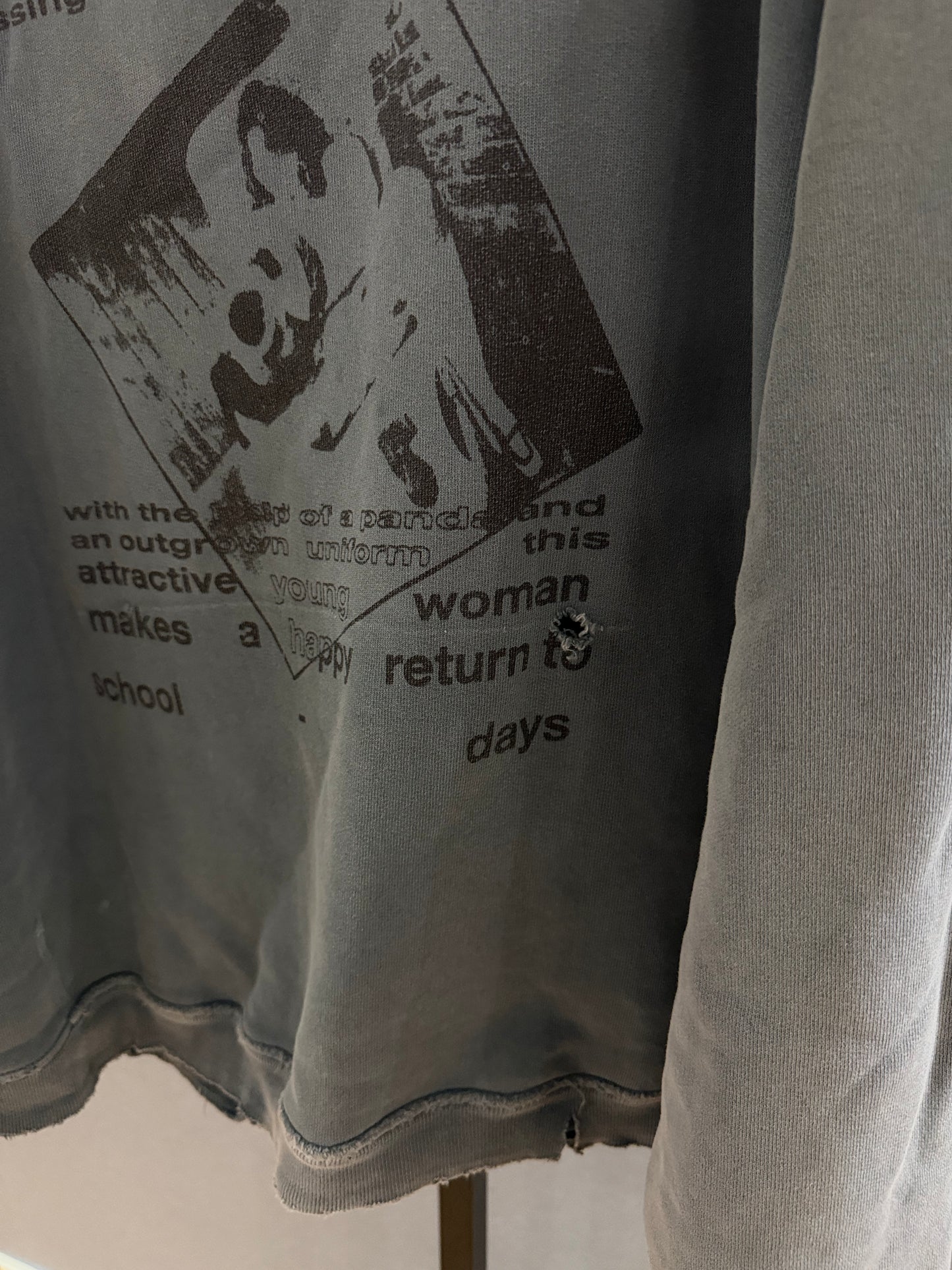 Enfants Riches Déprimés Destroyed Schoolgirl Hoodie SZ.L