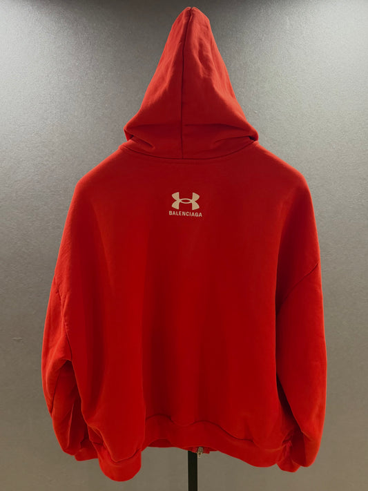 Balenciaga x Under Armor Red Zip Hoodie