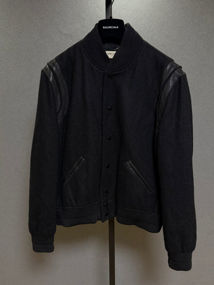 Saint Laurent Paris Black Teddy Jacket SZ. 56