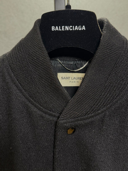 Saint Laurent Paris Black Teddy Jacket SZ. 56